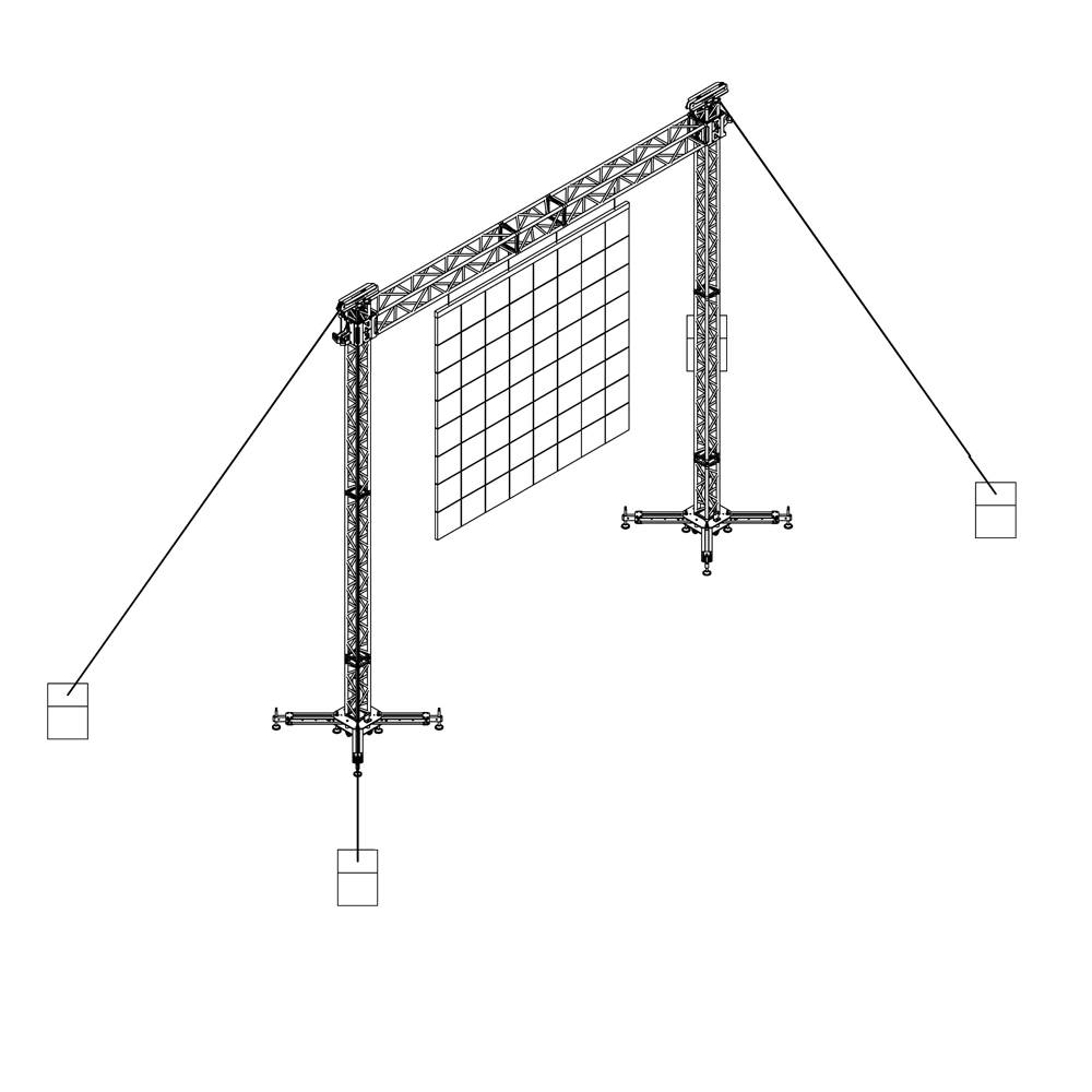 S7-H7-L1,600 - A 7 m span for screens up to 1,600 kg