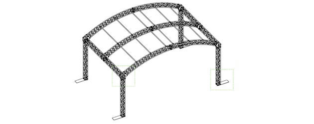 6x4m Arc Roof