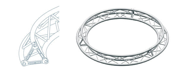 T - Triangular truss with vertex on top