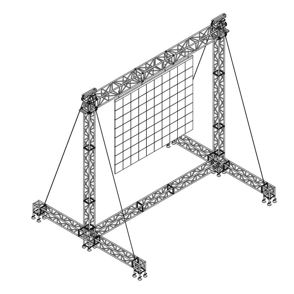 S8-H7-L2,000 - For screens up to 2,000 kg