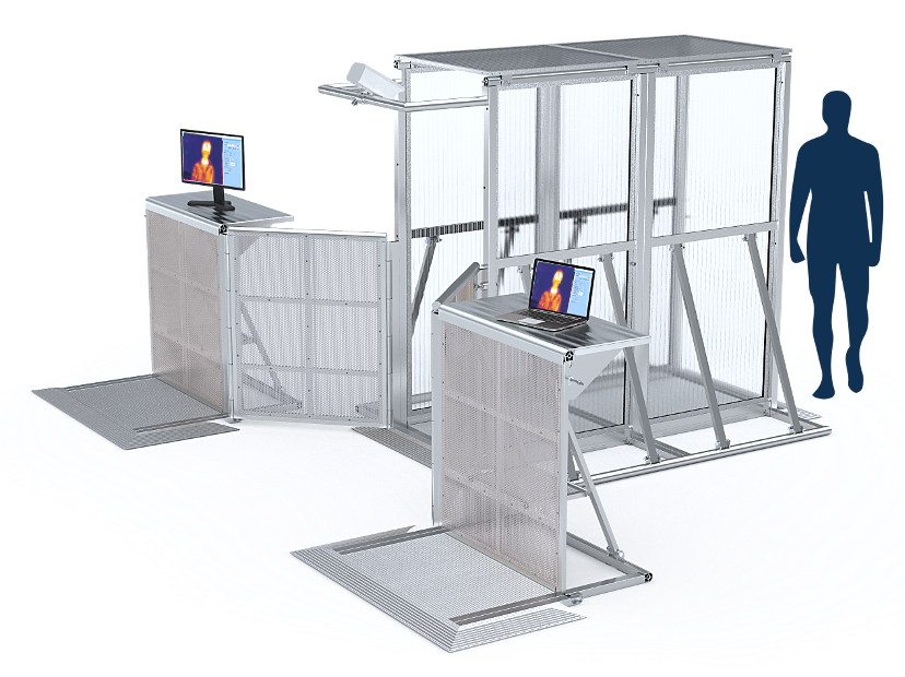 CROWD BARRIER  “HD” 200 SERIES TUNNEL FOR  THERMAL CAMERA TEMPERATURE SCANNING